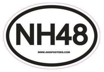NH48 Oval hiking sticker